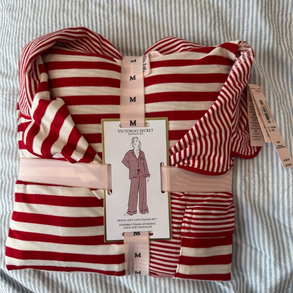 Victoria's Secret Red Striped Pajamas
